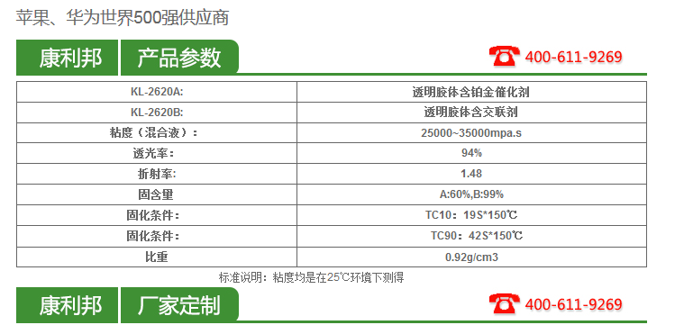 KL-2620保護(hù)膜硅膠膠水產(chǎn)品參數(shù)