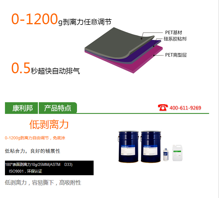 有機(jī)硅壓敏膠產(chǎn)品特點(diǎn)